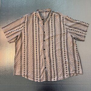 Mens VATPAVE Hawaiian Shirt Short Sleeve‎ Button Down Tropical Size 3XL